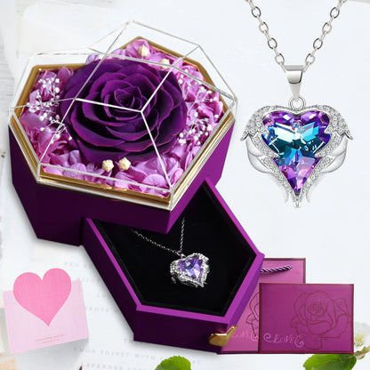 Love heart eternal rose jewelry box