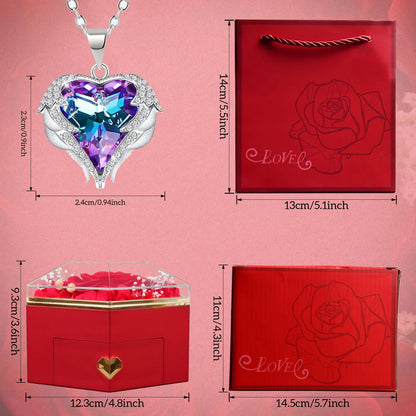 Love heart eternal rose jewelry box