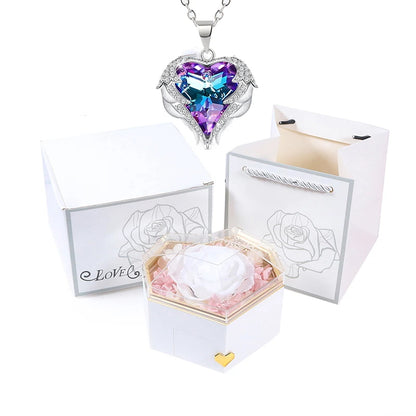 Love heart eternal rose jewelry box