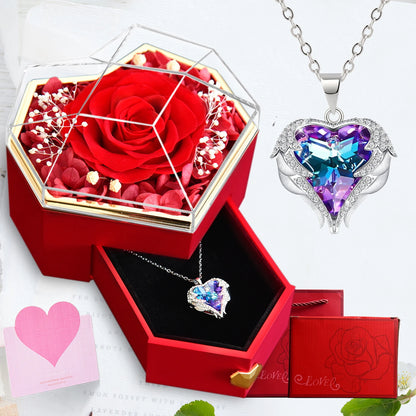 Love heart eternal rose jewelry box