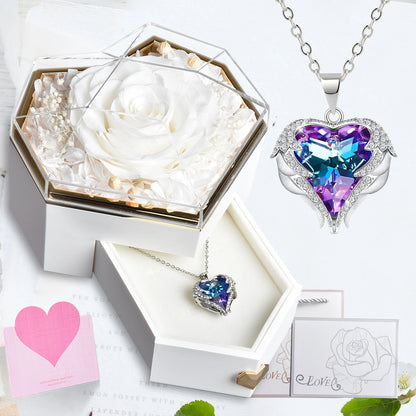 Love heart eternal rose jewelry box