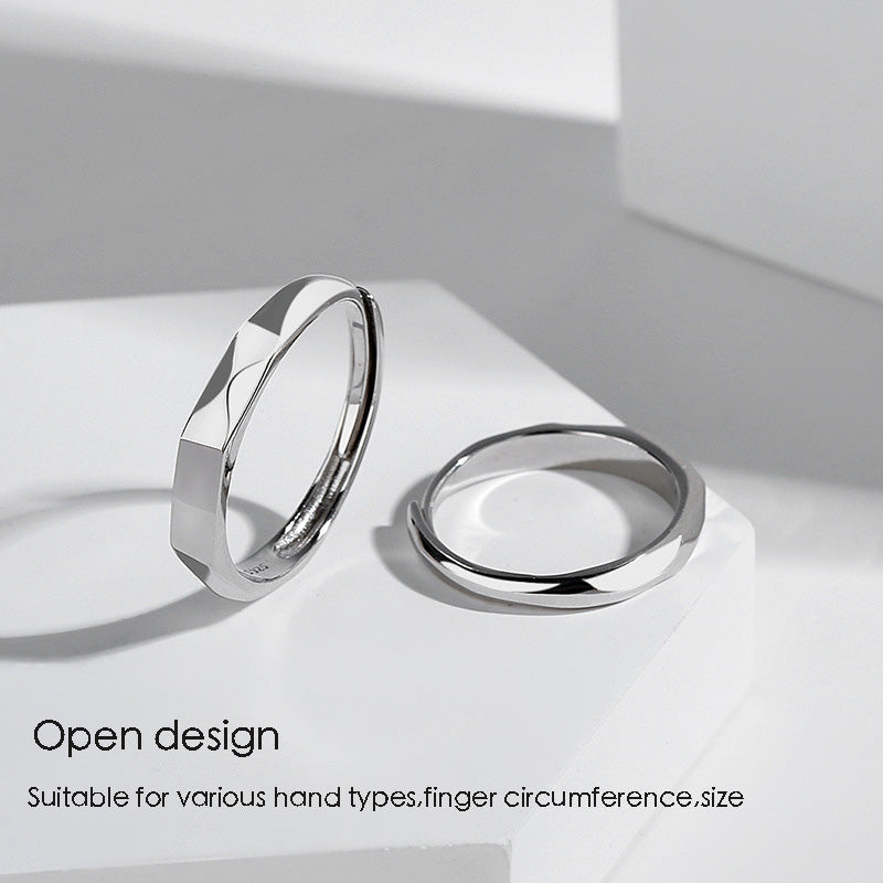 925 adjustable engagement party wedding gift light reflective ring