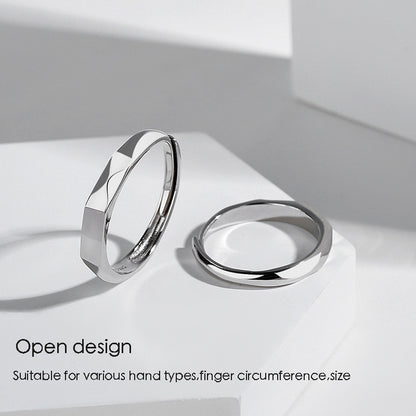 925 adjustable engagement party wedding gift light reflective ring