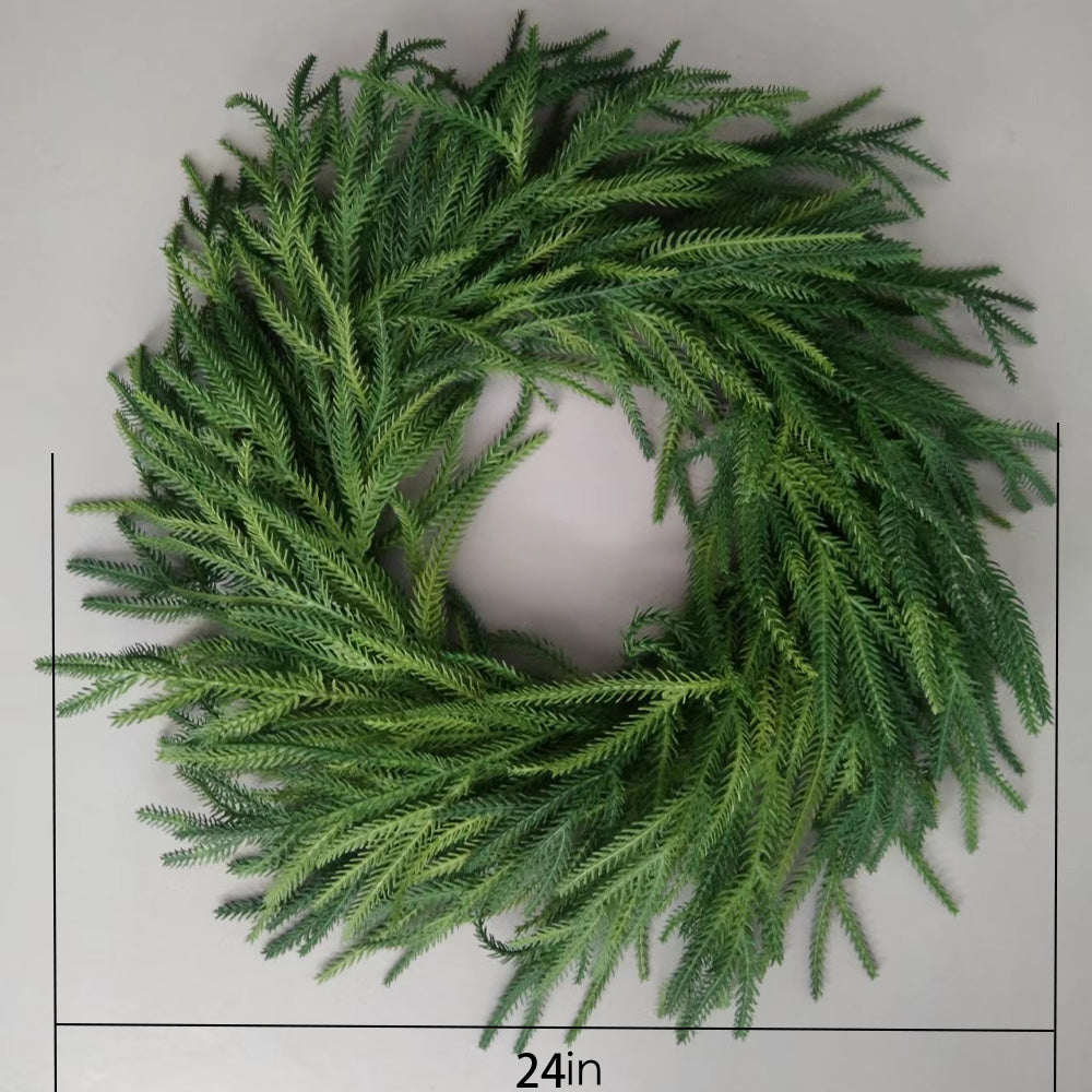 24-inch Christmas Norfolk pine swarm garland artificial greenery holiday fireplace indoor-outdoor decor