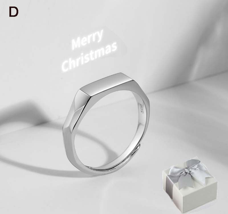 925 adjustable engagement party wedding gift light reflective ring